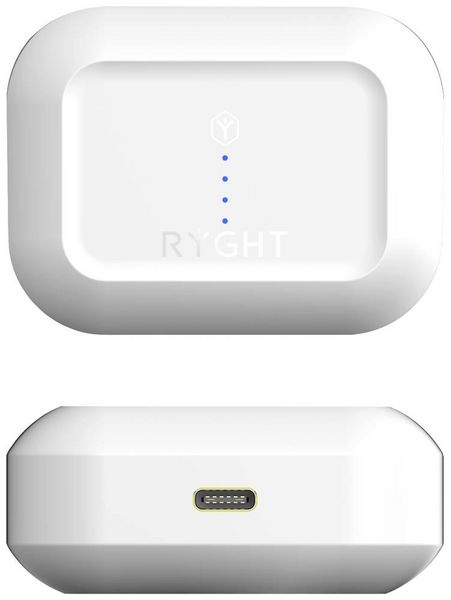 Produktbild: RYGHT MINO In Ear Headset Bluetooth® Stereo Weiß Mikrofon-Rauschunterdrückung Batterieladeanzeige, Headset, Ladecase, Touch-Steuerung