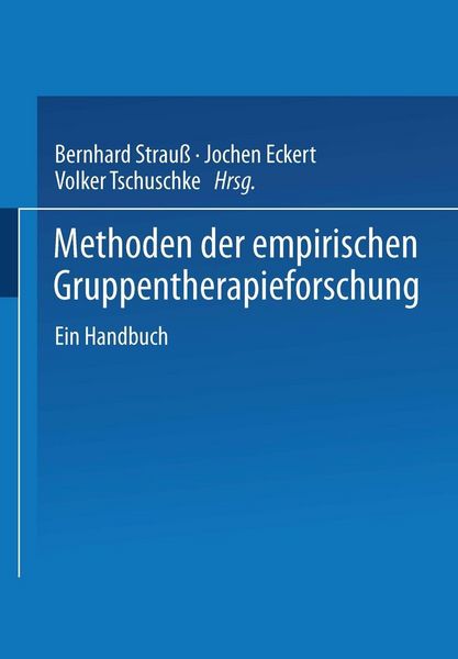 Produktbild: Methoden der empirischen Gruppentherapieforschung