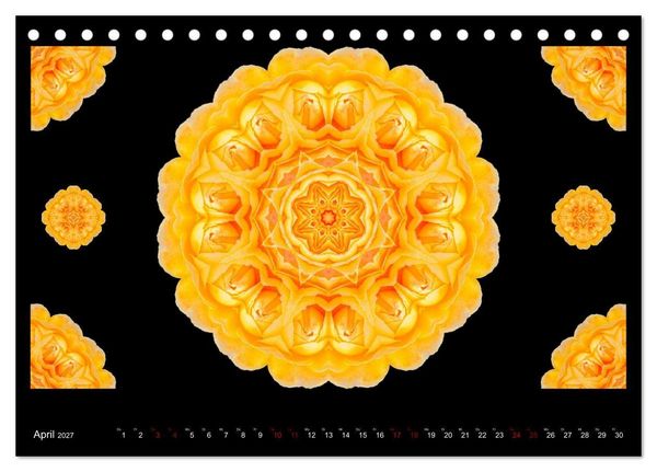 Produktbild: ROSEN MANDALAS (Tischkalender 2027 DIN A5 quer), CALVENDO Monatskalender