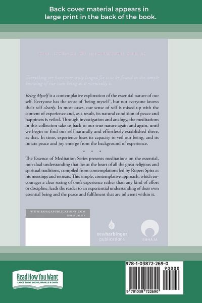 Produktbild: Being Myself (Large Print 16 Pt Edition)