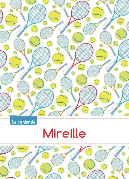 Produktbild: Cahier mireille ptscx,96p,a5 tennis