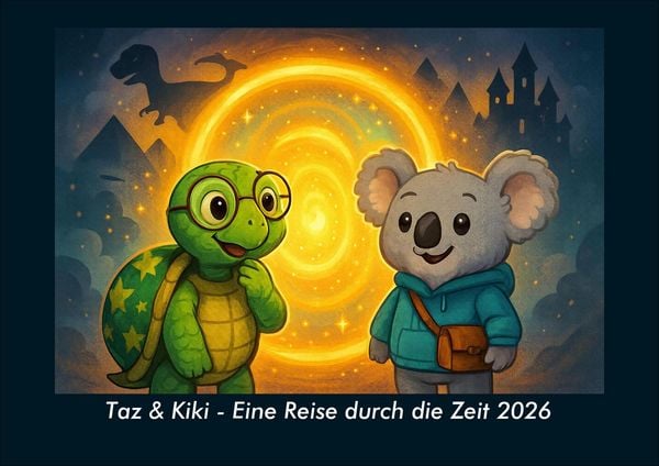 Produktbild: Taz & Kiki - Eine Reise durch die Zeit 2026 Fotokalender DIN A4