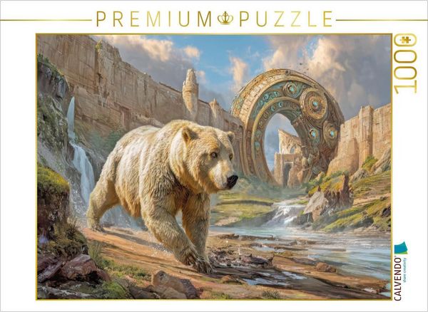 CALVENDO Puzzle Mystische Oroboros und Steinbauten | 1000 Teile Lege-Größe 64 × 48 cm Foto-Puzzle für glückliche Stunden