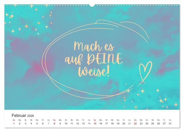 Produktbild: Lass Freude dein Kompass sein (hochwertiger Premium Wandkalender 2026 DIN A2 quer), Kunstdruck in Hochglanz
