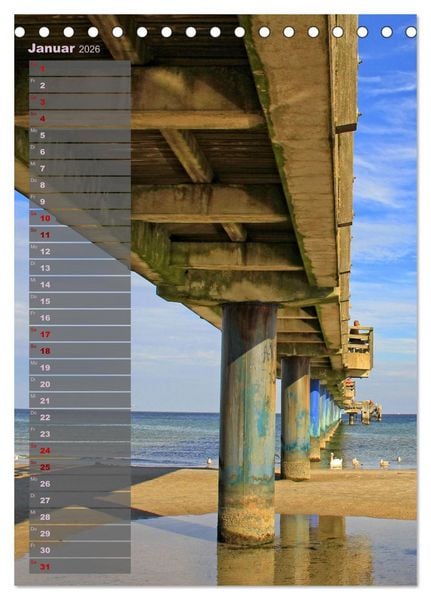 Produktbild: Ostsee Tour Deutschland - maritime Highlights (Tischkalender 2026 DIN A5 hoch), CALVENDO Monatskalender