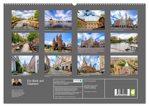 Produktbild: Ein Blick auf Haarlem (hochwertiger Premium Wandkalender 2026 DIN A2 quer), Kunstdruck in Hochglanz