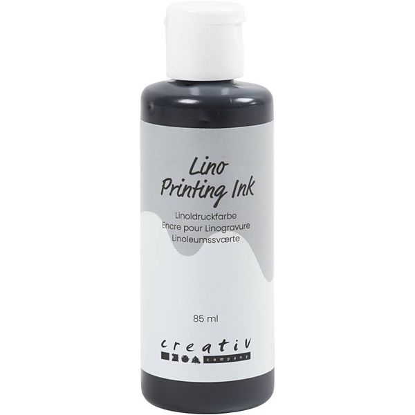 Creativ Company Linoldruckfarbe, Schwarz, 85 ml, 1 Fläschchen
