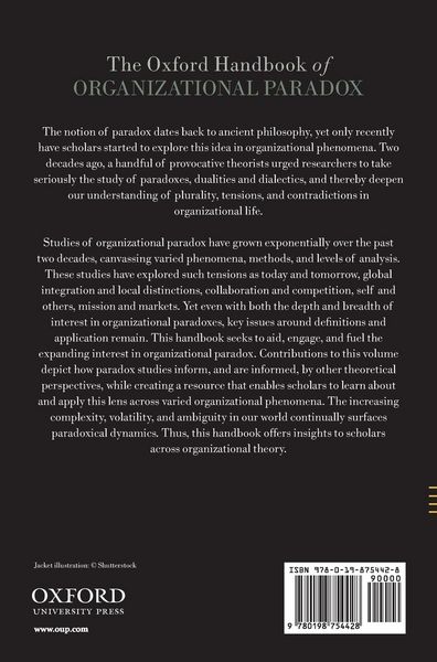 Produktbild: OHB ORGANIZATIONAL PARADOX OHBK C