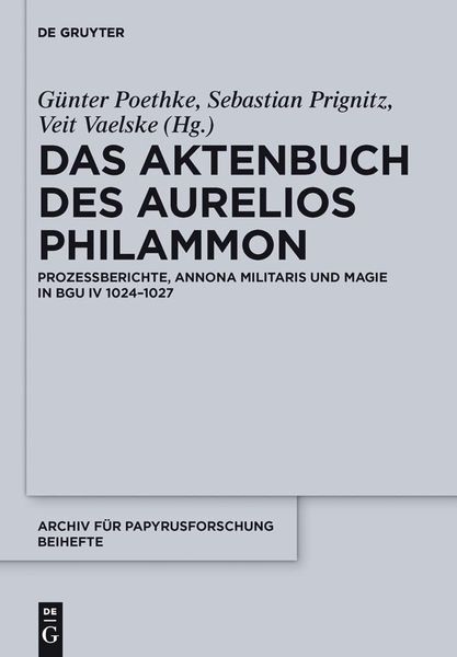 Produktbild: Das Aktenbuch des Aurelios Philammon