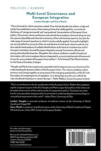 Produktbild: Multi-Level Governance and European Integration