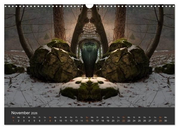 Produktbild: Spiegelwelten - Im Reich der Naturwesen (Wandkalender 2026 DIN A3 quer), CALVENDO Monatskalender