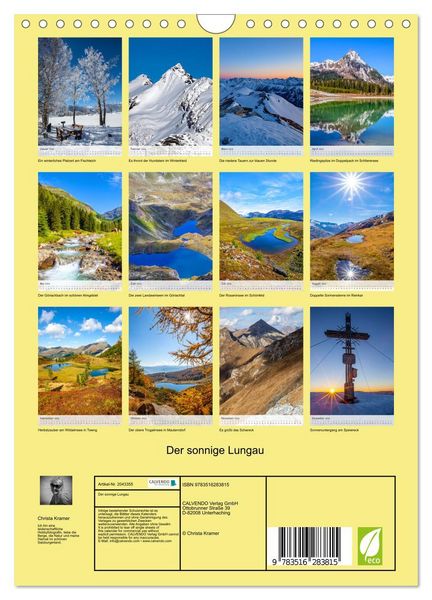 Produktbild: Der sonnige Lungau (Wandkalender 2026 DIN A4 hoch), CALVENDO Monatskalender