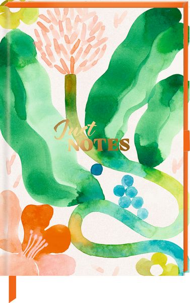 Produktbild: Notizbuch DIN A5 &ndash; Just Notes (Green Leaves)