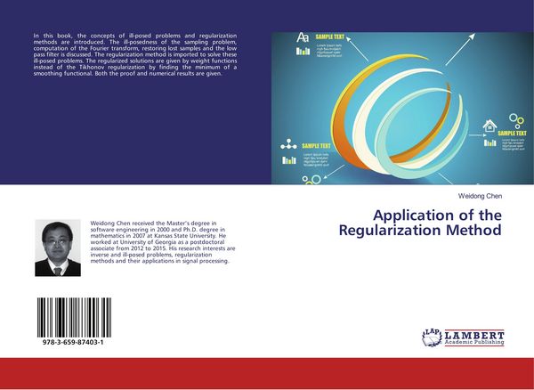Produktbild: Application of the Regularization Method