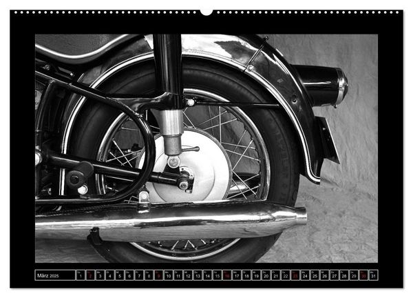 Produktbild: BMW R69S in schwarzweiss (Wandkalender 2025 DIN A2 quer), CALVENDO Monatskalender