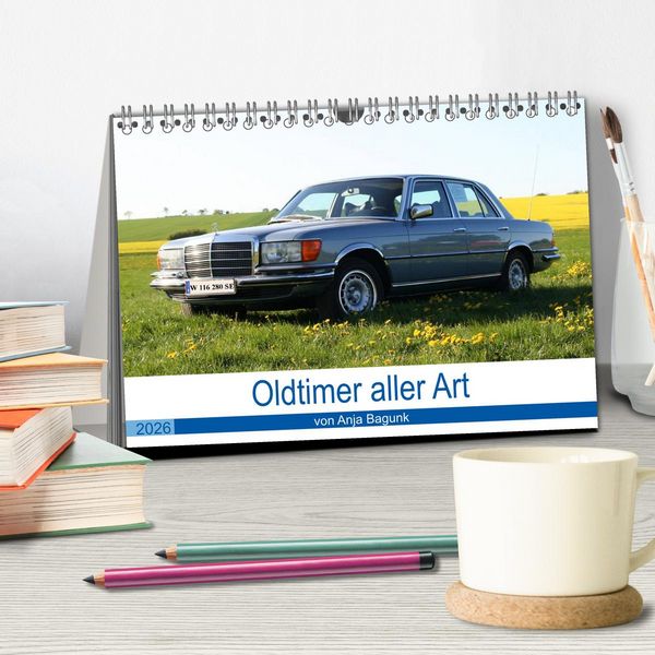 Produktbild: Oldtimer aller Art (Tischkalender 2026 DIN A5 quer), CALVENDO Monatskalender