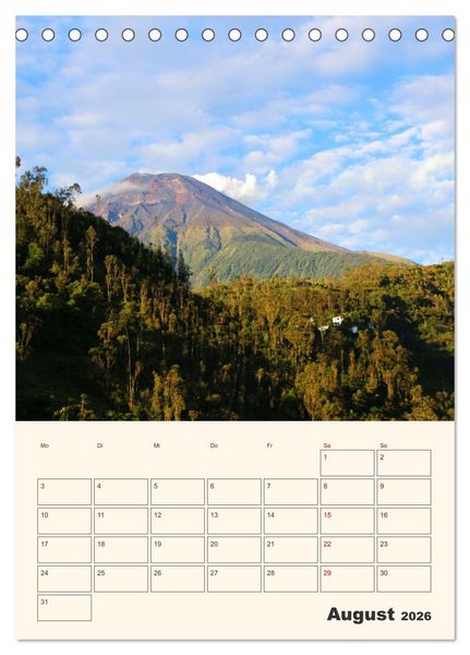 Produktbild: Ecuador - Terminplaner (Tischkalender 2026 DIN A5 hoch), CALVENDO Monatskalender