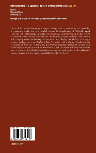 Produktbild: Foreign-Exchange-Rate Forecasting with Artificial Neural Networks