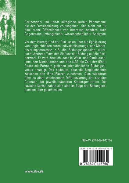 Produktbild: Partnerwahl- und Heiratsmuster in modernen Gesellschaften
