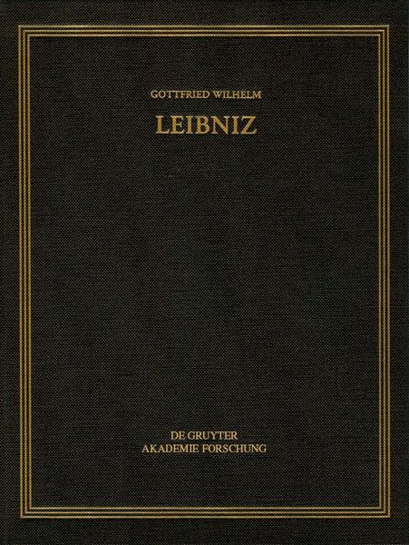 Produktbild: Gottfried Wilhelm Leibniz: S&auml;mtliche Schriften und Briefe. Allgemeiner... / Mai &ndash; Dezember 1706