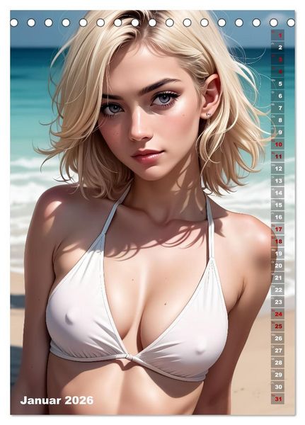Produktbild: Bikini-Serenade (Tischkalender 2026 DIN A5 hoch), CALVENDO Monatskalender