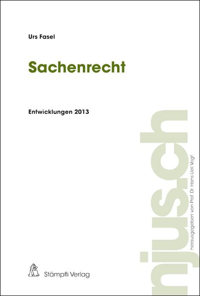 Produktbild: Sachenrecht, Entwicklungen 2013