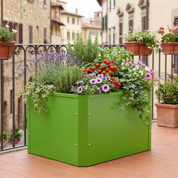 Produktbild: Metall Pflanzkasten Blumenkasten 50x40 Balora M