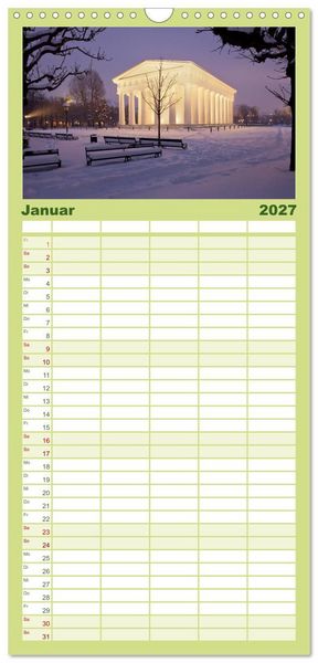 Produktbild: Familienplaner 2027 - Traumhaftes Wien mit 5 Spalten (Wandkalender, 21 x 45 cm) CALVENDO