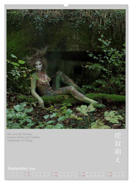 Produktbild: wabi sabi moe - hinrei&szlig;end vergammelt erotisch - Akt/Bodypainting (Wandkalender 2026 DIN A2 hoch), CALVENDO Monatskalender