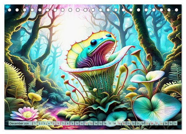 Produktbild: Intergalactic garden (Desk Calendar 2026 DIN A5 landscape), CALVENDO 12 Month DeskCalendar