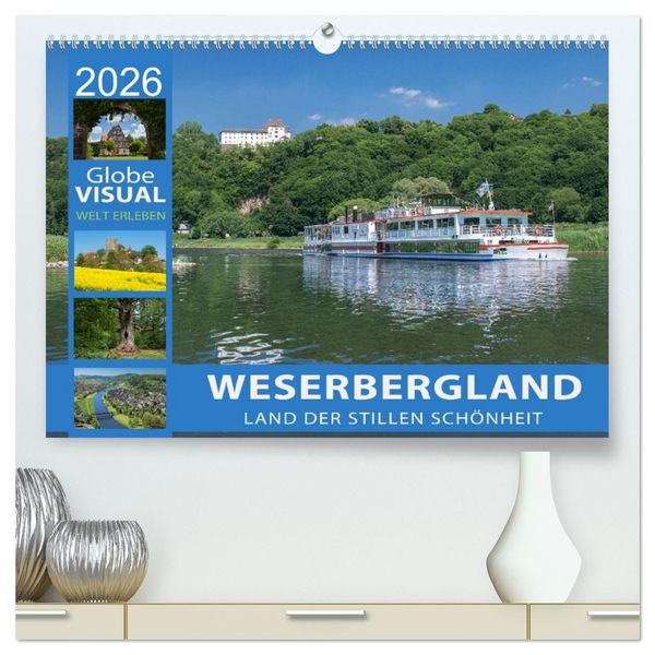 WESERBERGLAND - Land der stillen Schönheit (hochwertiger Premium Wandkalender 2026 DIN A2 quer), Kunstdruck in Hochglanz