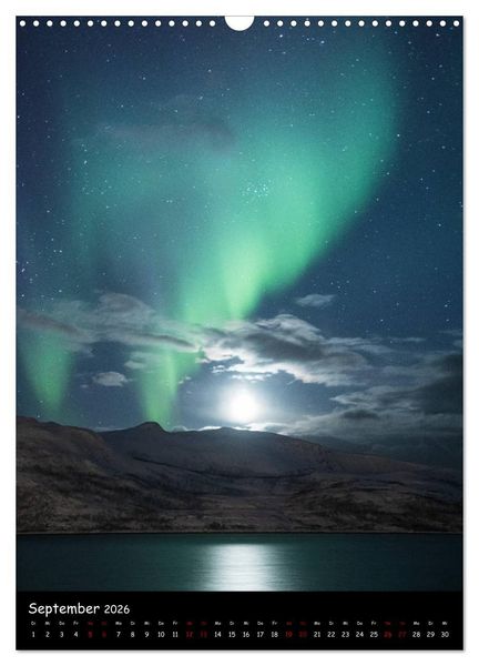 Produktbild: Polarlichtkalender (Wandkalender 2026 DIN A3 hoch), CALVENDO Monatskalender