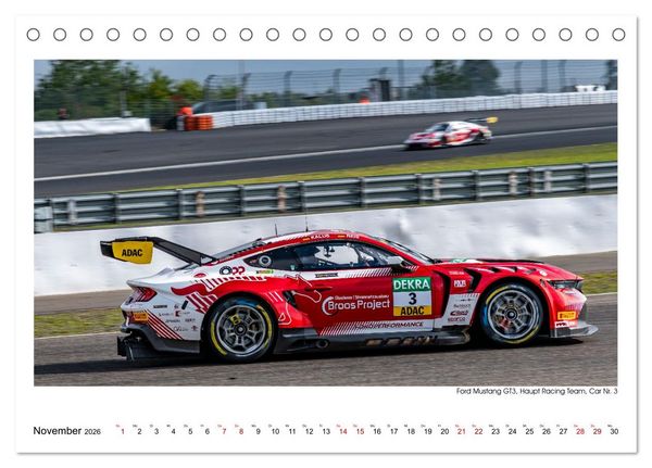 Produktbild: Wilde Mustangs am N&uuml;rburgring (Tischkalender 2026 DIN A5 quer), CALVENDO Monatskalender