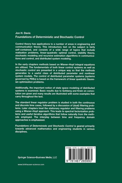 Produktbild: Foundations of Deterministic and Stochastic Control