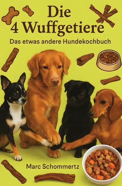 Die 4 Wuffgetiere - Das etwas andere Hundekochbuch" online kaufen