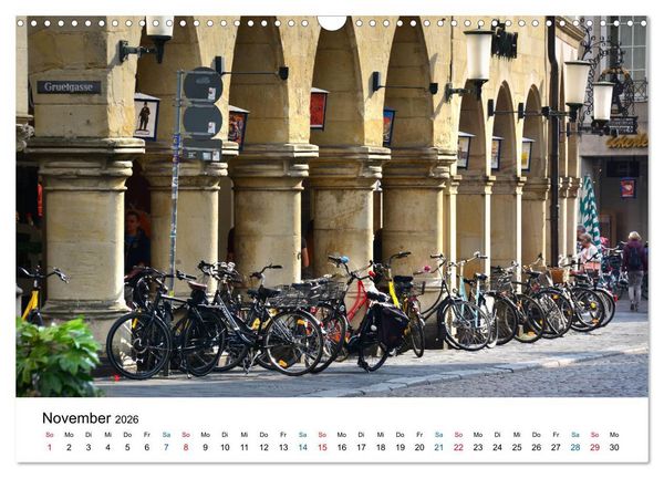 Produktbild: M&uuml;nster - die liebenswerte Fahrradstadt (Wandkalender 2026 DIN A3 quer), CALVENDO Monatskalender