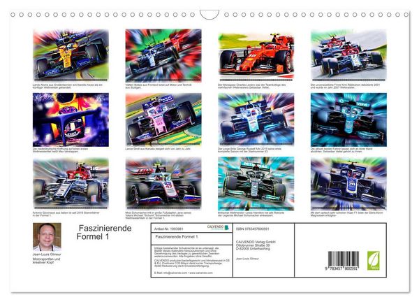 Produktbild: Faszinierende Formel 1 (Wandkalender 2026 DIN A3 quer), CALVENDO Monatskalender