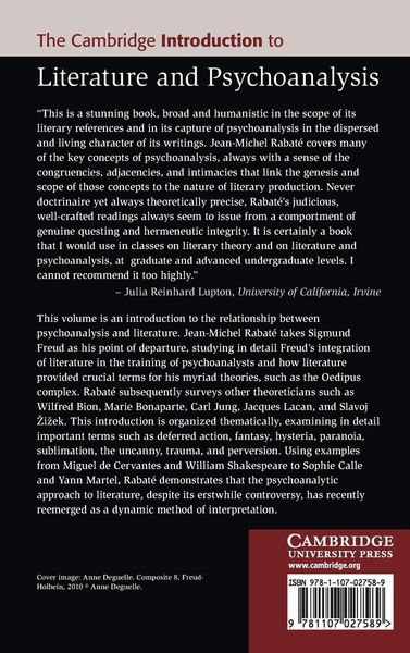 Produktbild: The Cambridge Introduction to Literature and Psychoanalysis
