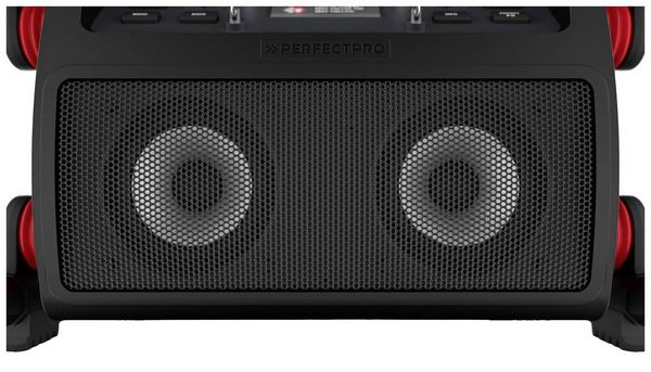 Produktbild: PerfectPro RockPro Baustellenradio DAB+, UKW AUX, Bluetooth&reg;, USB Akku-Ladefunktion, spritzwassergesch&uuml;tzt, staubdicht, sto&szlig;fest