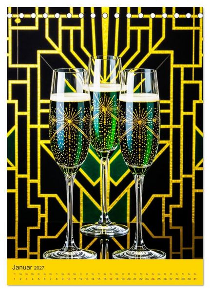 Produktbild: Art Deco Luxury &ndash; Golden Twenties (Tischkalender 2027 DIN A5 hoch), CALVENDO Monatskalender