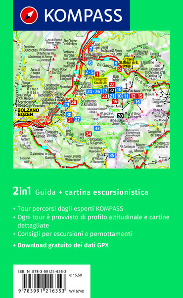 Produktbild: KOMPASS guida escursionistica Alpe di Siusi, Sassolungo, Sciliar, Catinaccio, 35 itinerari
