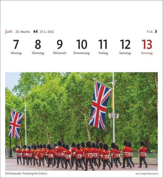 Produktbild: London Sehnsuchtskalender 2027 - Wochenkalender mit 53 Postkarten