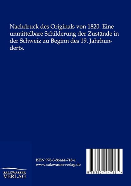 Produktbild: Meine Armenreise in den Kanton Glarus und in die Umgebungen der Stadt St. Gallen in den Jahren 1816 und 1817