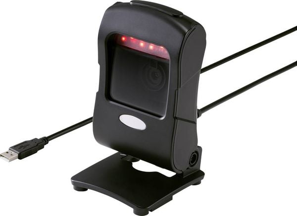Renkforce 2D Barcode-Scanner Kabelgebunden 2D Imager Schwarz Desktop-Scanner (Stationär) USB-A (USB 1.1), USB-A (USB 2.0)