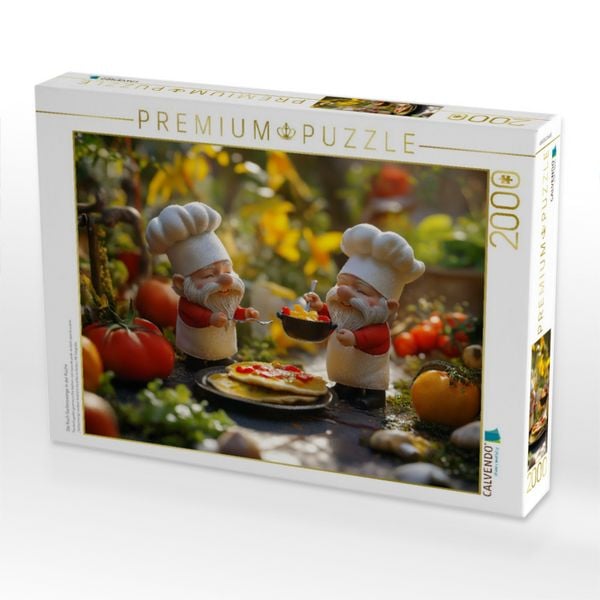 Produktbild: CALVENDO Puzzle Die Koch Gartenzwerge in der K&uuml;che | 2000 Teile Lege-Gr&ouml;&szlig;e 90x67cm Foto-Puzzle f&uuml;r gl&uuml;ckliche Stunden