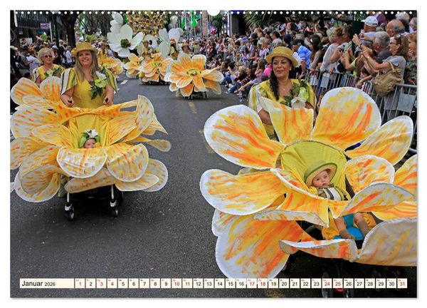Produktbild: Blumenfest auf Madeira (Wandkalender 2026 DIN A2 quer), CALVENDO Monatskalender
