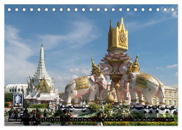 Produktbild: Bangkok - Thailand (Tischkalender 2026 DIN A5 quer), CALVENDO Monatskalender