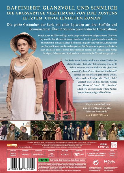 Produktbild: Sanditon - Die komplette Serie - In Erstauflage inkl. 3 Fan-Postkarten [6 DVDs]