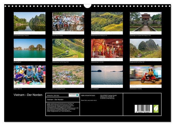 Produktbild: Vietnam - Der Norden (Wandkalender 2026 DIN A3 quer), CALVENDO Monatskalender