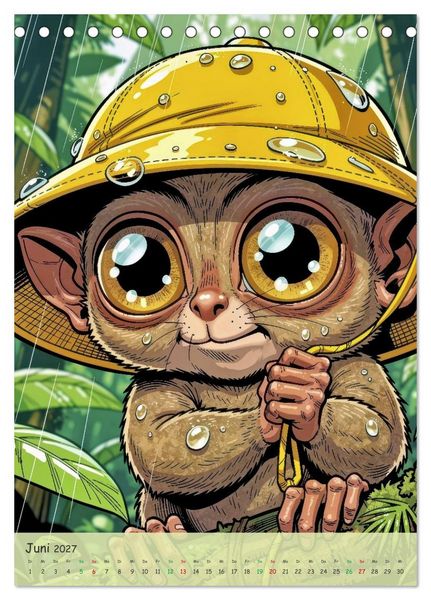 Produktbild: Lustige Koboldmakis - Comic (Tischkalender 2027 DIN A5 hoch), CALVENDO Monatskalender